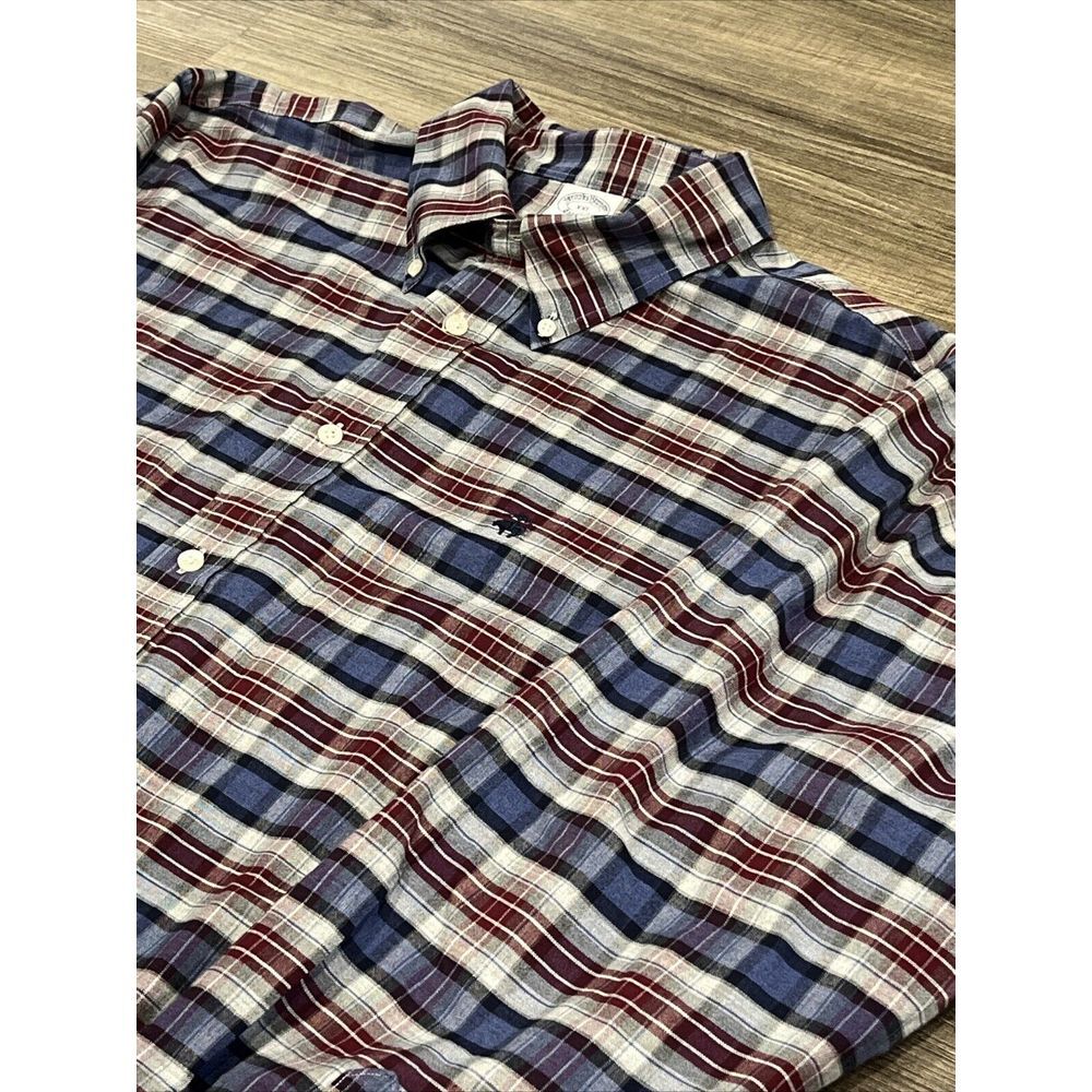 Brooks Brothers Shirt Mens XXL Plaid Button Up Long Sleeve Casual‎ Regent
